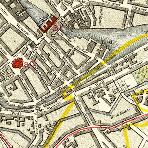 Vintage Map of Berlin, Germany 1883