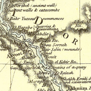 Vintage Map of Egypt 1883