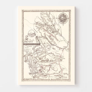 Vintage Map of Philmont Scout Ranch 1948