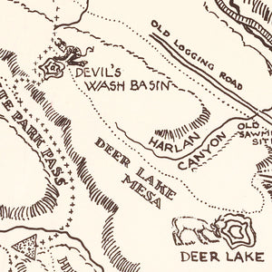 Vintage Map of Philmont Scout Ranch 1948