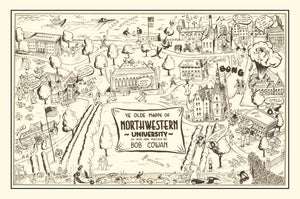 Vintage Map of Northwestern University 1940