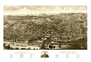 Vintage Map of Albany, New York 1879