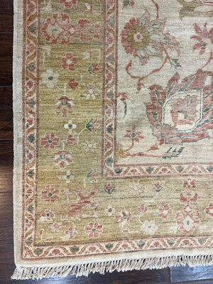 Turkish Oushak Rug 8x10, Hand Knotted Wool Turkish Oushak Carpet 8 x 10 ft, Farmhouse Rug, Neutral Colors, Vintage Handmade Turkish Area Rug