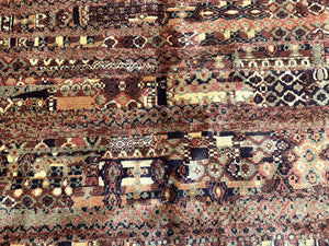 Couristan Rug 8x11 Brown Contemporary Wool Belgium Power Loomed Carpet