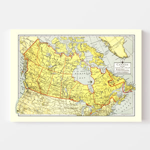 Vintage Map of Canada 1943