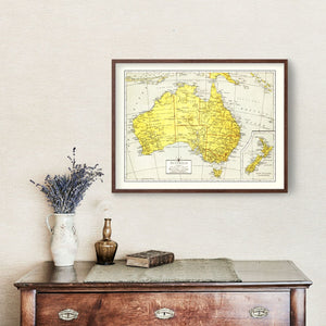Vintage Map of Australia 1943