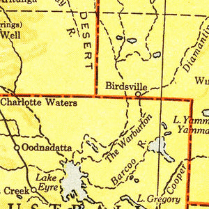 Vintage Map of Australia 1943