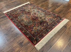 Karastan Rug 4x6, Multicolor Panel Kirman #717, Wool Original 700 Series Vintage