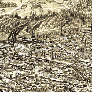 Vintage Map of Ballston Spa, New York 1890