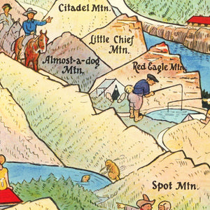 Vintage Map of Glacier National Park 1925