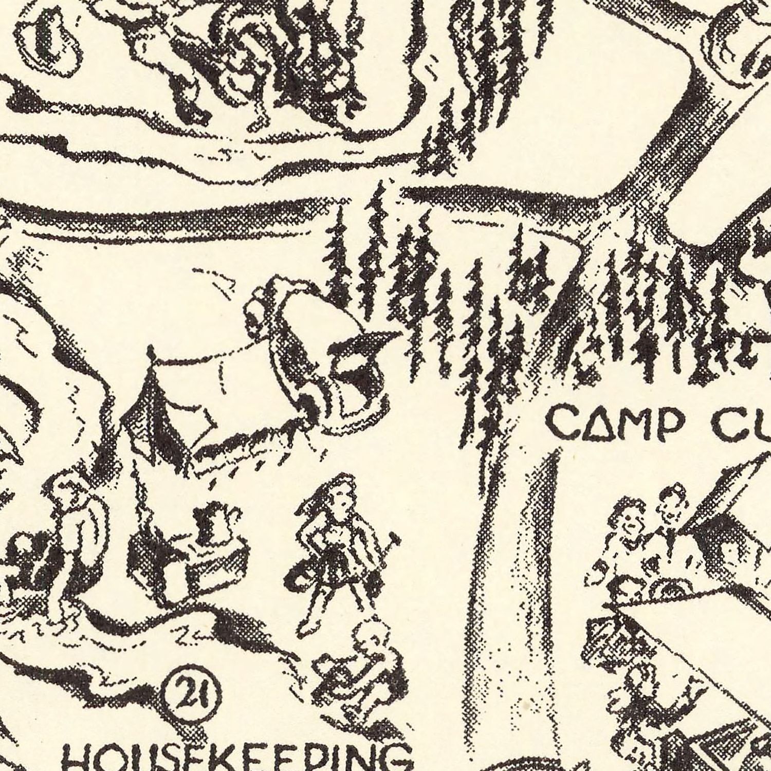 Vintage Map of Yosemite National Park 1946