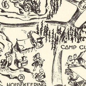 Vintage Map of Yosemite National Park 1946