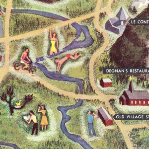 Vintage Map of Yosemite Valley 1955