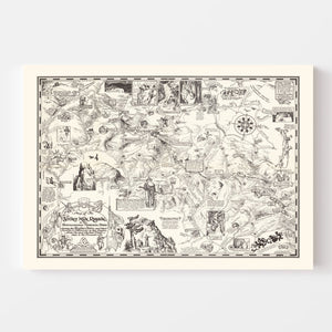 Vintage Map of Stony Man in Shenandoah National Park 1935
