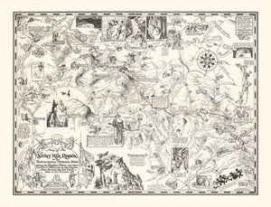 Vintage Map of Stony Man in Shenandoah National Park 1935