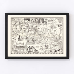Vintage Map of Stony Man in Shenandoah National Park 1935