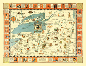 Vintage Map of New York 1935