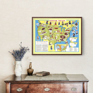 Vintage Map of United States 1966