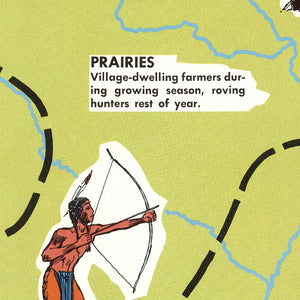 Vintage Map of United States 1966