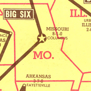 Vintage Map of United States 1942