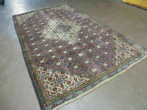 5' X 8' Antique Handmade Indian Amritsar Wool Rug Vegetable Dyes Traditional & Vintage Style Home Décor