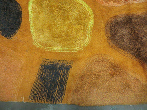 4' X 6' Modern Handmade Hooked Rug Wool Abstract Nice