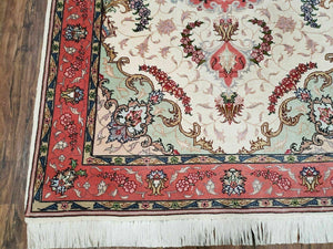 3' 4" X 5' Vintage Handmade Ultra Fine Floral Oriental Turkish Rug Carpet Wow