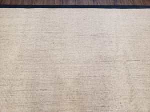Jute Rug 8x10, Natural Jute Fiber Area Rug, Natural Sisal Area Rug with Black Border, 8x10 Carpet, Solid Jute Rug 8 x 10, Farmhouse Rug