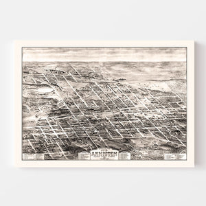 Vintage Map of Anniston, Alabama 1903