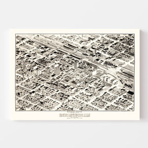 Vintage Map of Birmingham, Alabama 1903