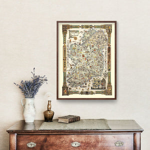 Vintage Story Map of Ireland 1936