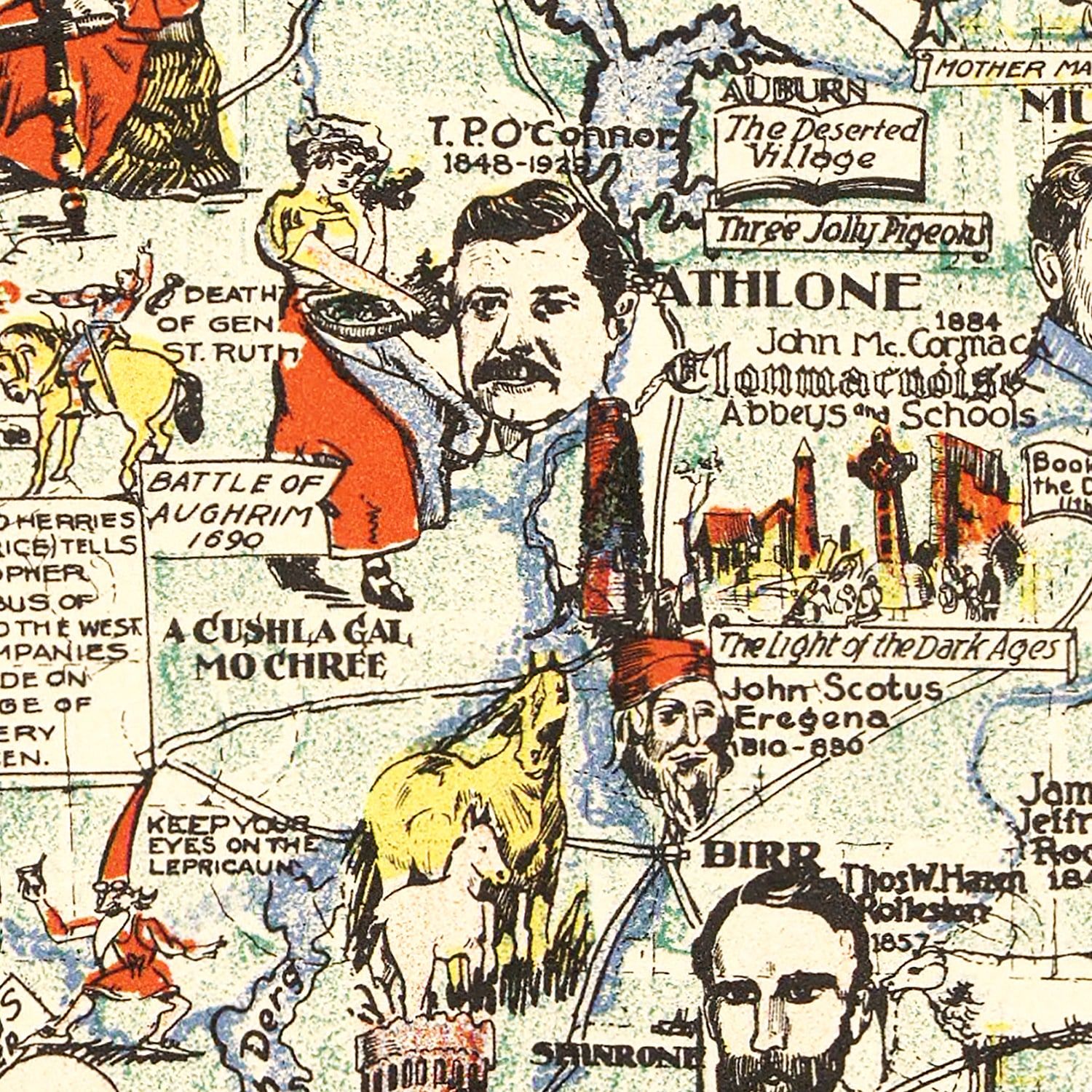 Vintage Story Map of Ireland 1936