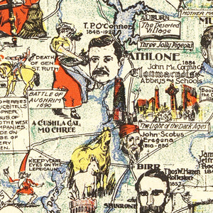 Vintage Story Map of Ireland 1936