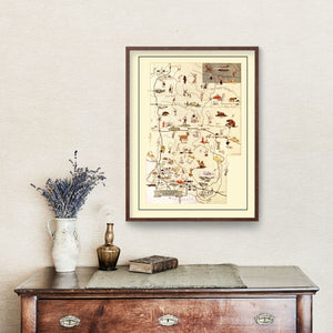 Vintage Map of Dickinson County, Michigan 1936