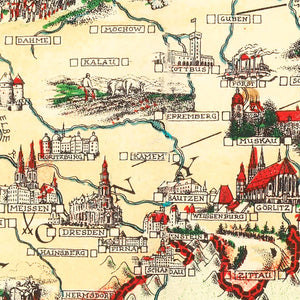 Vintage Pictorial Map of Germany 1935