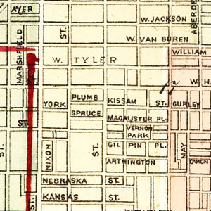 Vintage Map of Chicago, Illinois 1872