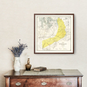 Vintage Map of the Gunnison Gold Belt in Colorado 1896