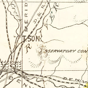 Vintage Map of the Gunnison Gold Belt in Colorado 1896