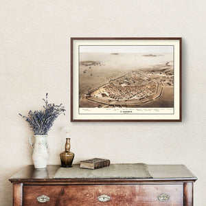 Vintage Map of Veracruz, Mexico 1862