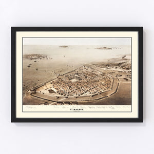 Vintage Map of Veracruz, Mexico 1862