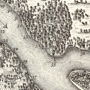 Vintage Map of Constantinople, Turkey 1767