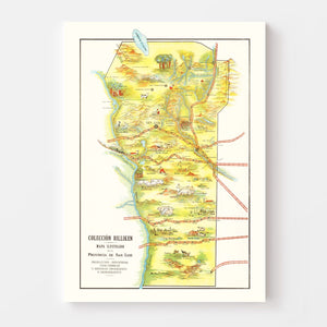Vintage Map of San Luis, 1933