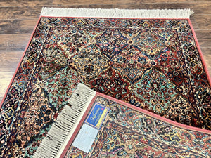 Karastan Rug 4x6 Multicolor Panel Kirman Rug #717, Wool Karastan Carpet, Original Collection 700 Series, Vintage, Rare Size