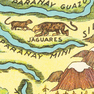 Vintage Map of Misiones, 1933