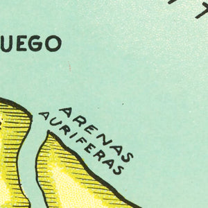 Vintage Map of Tierra del Fuego, 1933