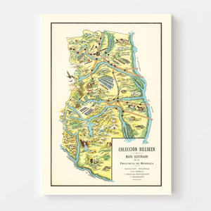 Vintage Map of Mendoza, 1933