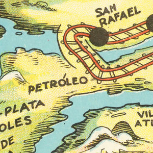 Vintage Map of Mendoza, 1933