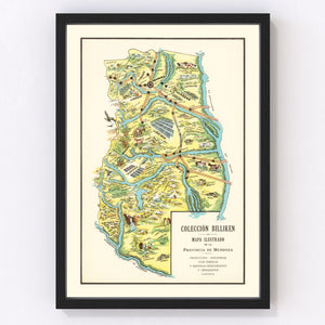Vintage Map of Mendoza, 1933