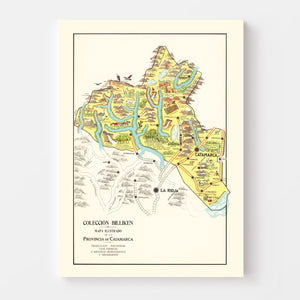 Vintage Map of Catamarca, 1933