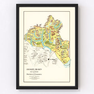 Vintage Map of Catamarca, 1933